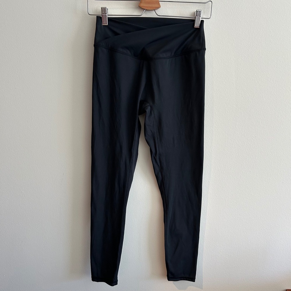 Paragon Leggings Black Large Crossover Waistband V-Back Sculpting Athletic